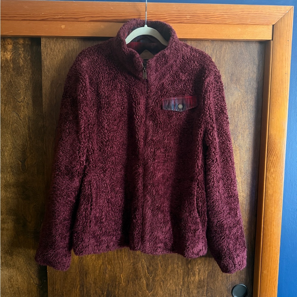 Pendleton burgundy fleece Jacket